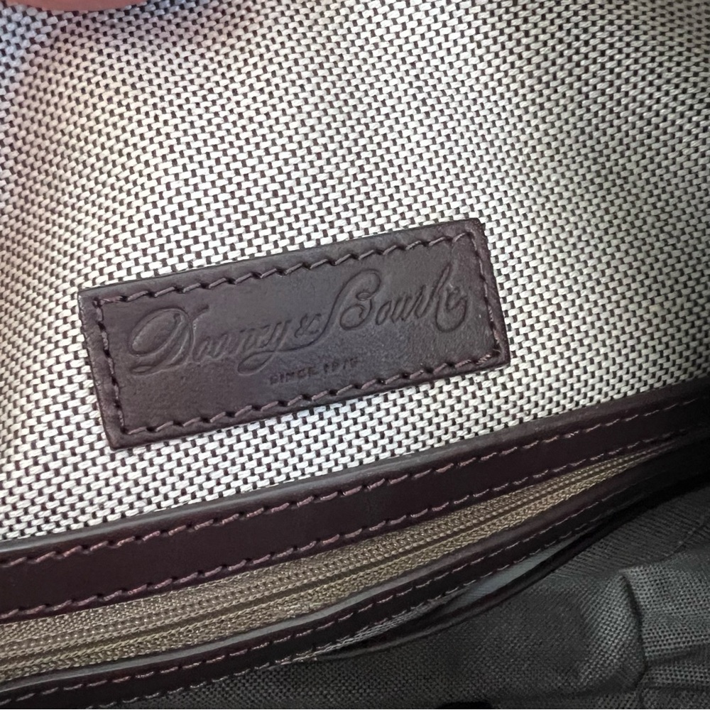 Dooney & Bourke Nina Large Shoulder Bag Brown Jacquard Leather Trim - Picture 11 of 13
